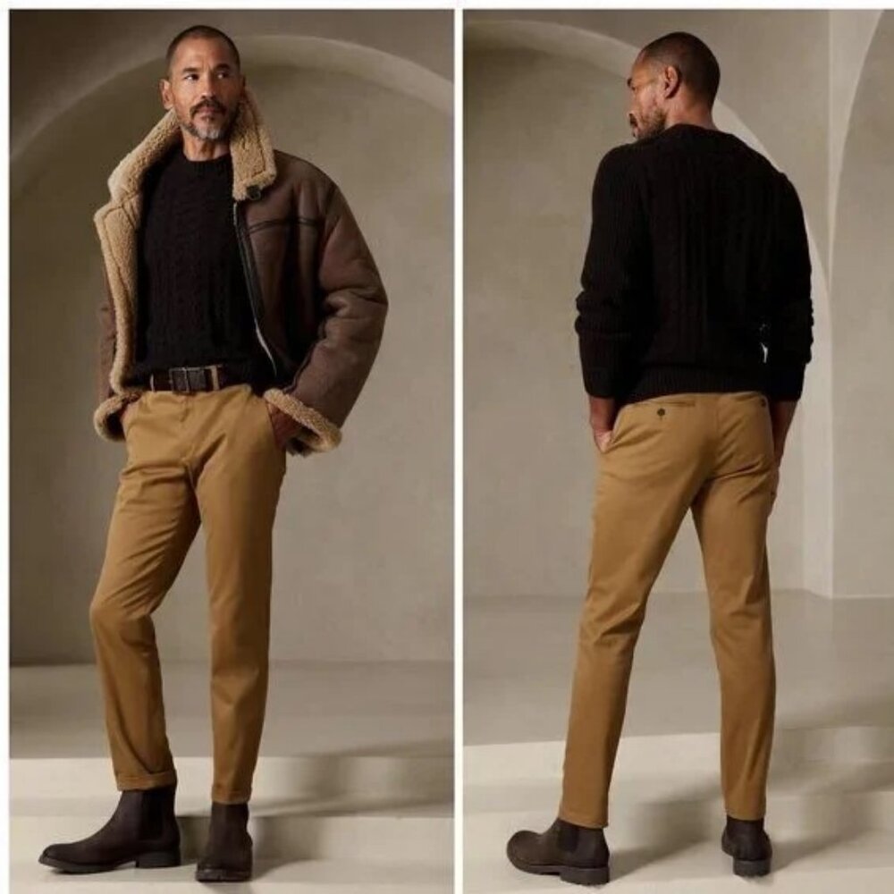 BANANA REPUBLIC Mens Mason Athletic Tapered Fit Mid Rise Chino -Size 31 X 30 NWT